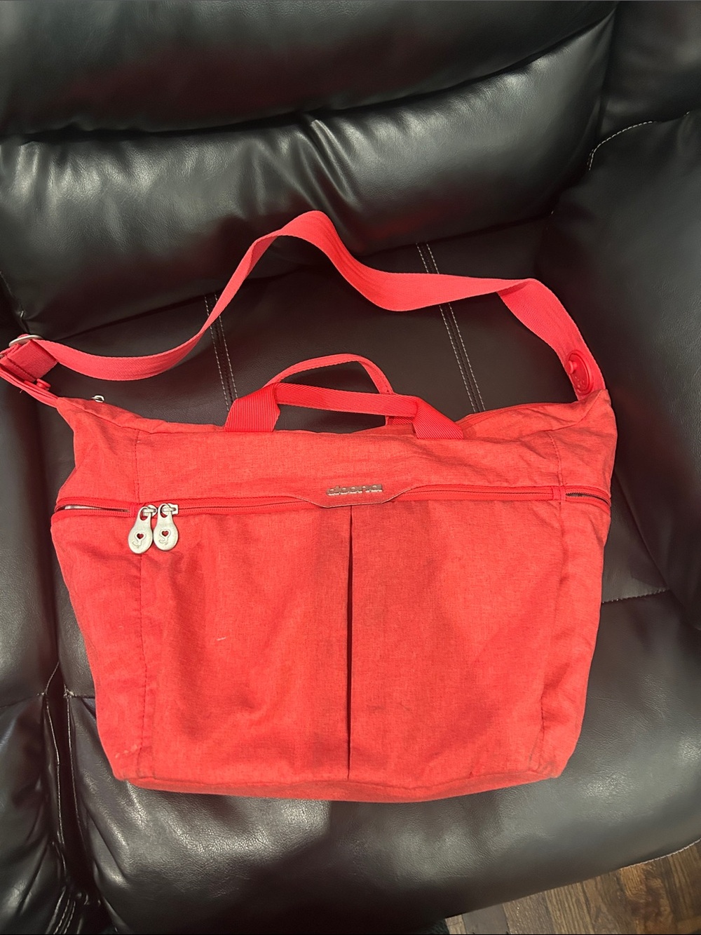 Doona coral Tote with Pouch